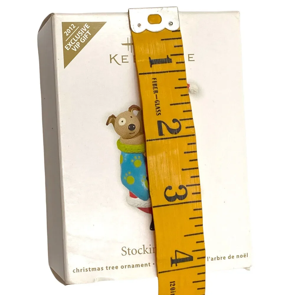 Hallmark Keepsake Ornament 2012 VIP Gift Santa Holding Puppy Christmas Dog Rare